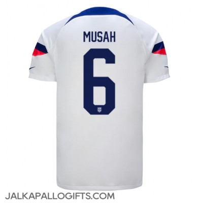 Yhdysvallat Yunus Musah #6 Kotipaita MM-kisat 2022 Lyhythihainen